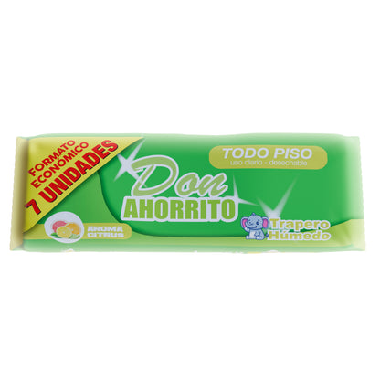 Trapero Húmedo Don Ahorrito Todo Piso 7 UN Caja 24 Paquetes