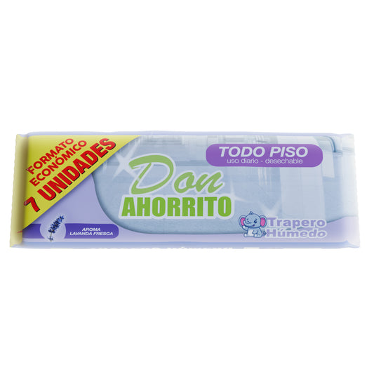 Trapero Húmedo Don Ahorrito Todo Piso 7 UN Caja 24 Paquetes